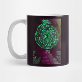 solatzo the aztec calendar in outer ecopop pattern Mug